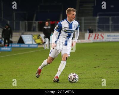 Deutscher Fußballspieler Dominik Ernst 1. FC Magdeburg DFB 3. Liga Saison 2020-21 Stockfoto