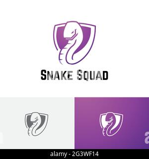 Schild Der Schlange Giftige Tiere Taktik Strategiespiel Esport Logo Stock Vektor