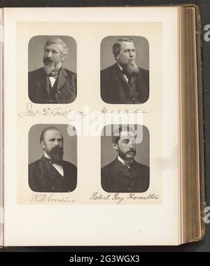 Porträts von vier Mitgliedern des Unterhauses des Staates New York. Oben links John E. Gilette, oben rechts James E. Goodman, unten links William D. Gorsline, unten rechts Robert Ray Hamilton. Stockfoto