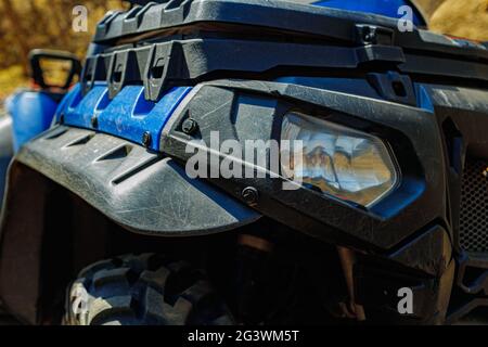 Details von ATV Quad Bike Nahaufnahme Stockfoto