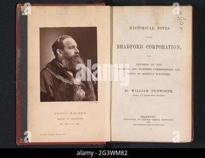 Historische Notizen über die Bradford Corporation mit Aufzeichnungen über die Beleuchtung und Überwachung Kommissare und Board of Highway Surveyors. . Stockfoto