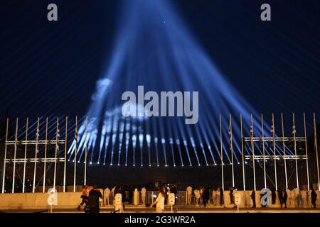 17. Juni 2021, Athen, Griechenland: Dior-Modenschau im Panathenaic-Stadion feiert Griechenland. (Bild: © Aristidis VafeiadakisZUMA Wire) Stockfoto