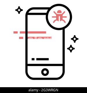 Abbildung des Vektorgrafiks für Telefonfehler Stockfoto