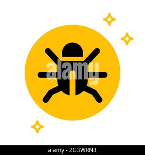 Grafik zum Bug Icon Vector Design Stockfoto