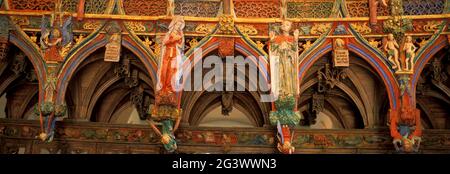 FRANKREICH. MORBIHAN (56) BRETAGNE. LE FAOUET. ST-FIACRE KAPELLE Stockfoto