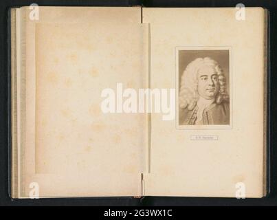Fotoproduktion eines Porträts von Georg Friedrich Händel; G. Fr. Haendel. . Stockfoto