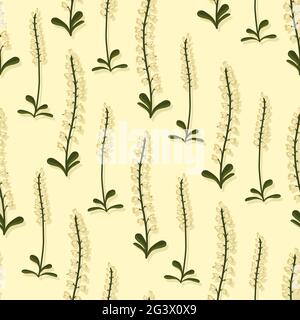 Sommermotive. Zarte Wildblumen. Sommerlich nahtloses Muster für Stoff- und Textildesign. Digitales Papier mit rosa Blüten. Vintage-Muster, große d Stock Vektor