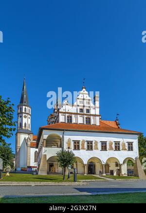 Basilika St. Jakob und altes Rathaus, Levoca, Slowakei Stockfoto