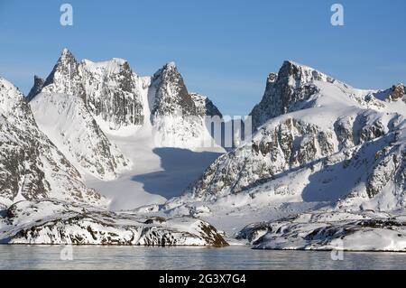 Fast unberührte Schönheit entlang der grönländischen Westküste Stockfoto