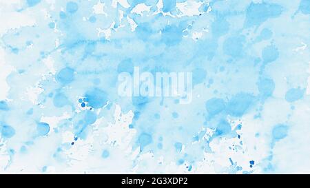 Blaue abstrakte Aquarell Hintergrund Stockfoto