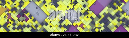 Breite moderne Farbe Fliesen Hintergrund Banner Stockfoto