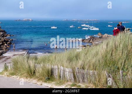 Côtes Nord du Finistère , Bretagne Stockfoto