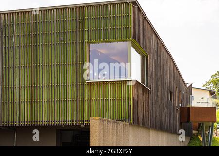 Das moderne Weingut von Jeff Konsbrück in Ahn, Luxemburg Stockfoto