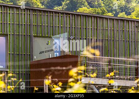 Das moderne Weingut von Jeff Konsbrück in Ahn, Luxemburg Stockfoto