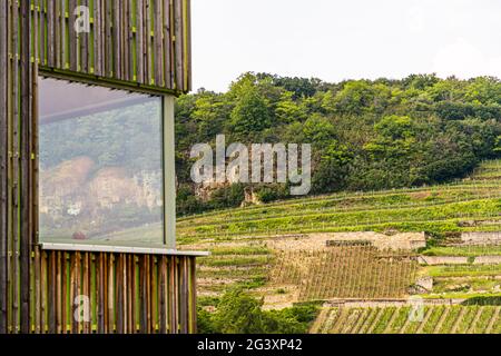 Das moderne Weingut von Jeff Konsbrück in Ahn, Luxemburg Stockfoto