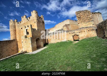 Burg von Berlanga de Duero, 12-15. Jahrhundert, Berlanga de Duero, Soria, Castilla y León, Spanien, Europa Stockfoto