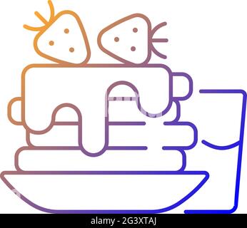 Lineares Vektorsymbol für Frühstücksgradienten Stock Vektor