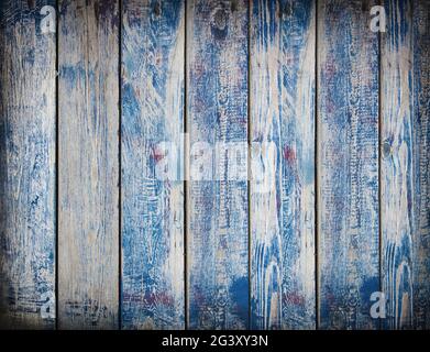 Vintage Holz- dunkel blau Boards. Vorderansicht mit kopieren. Stockfoto