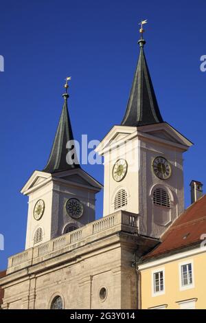 St. Quirinus auf Schloss Tegernsee, Tegernsee, Bayern, Deutschland, Europa Stockfoto