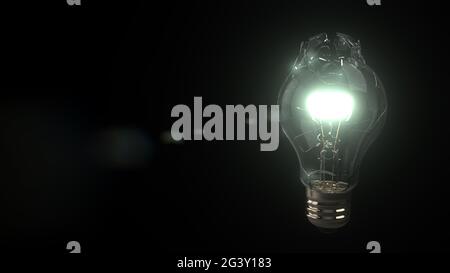 Explodierende Glühbirne Stockfoto