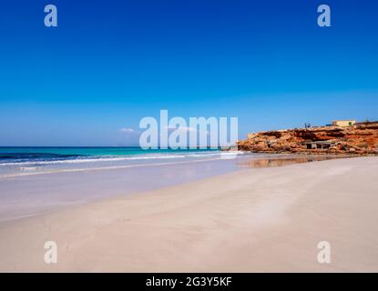 Cala Saona Beach, Formentera, Balearen, Spanien Stockfoto