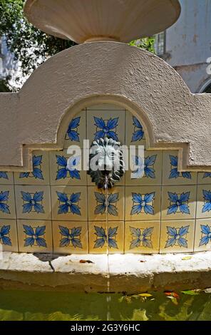 Alter Brunnen im Innenhof, Rio de Janeiro, Brasilien Stockfoto