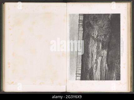 Querschnitt der Erdschichten im Flussbecken der seine; Coupe de la Sablière Doucet. (173 Route de la Révoltte). . Stockfoto