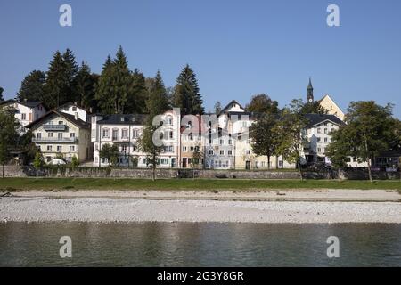 Isar-Altstadt, Bad Tölz, Bayern, Deutschland, Europa Stockfoto