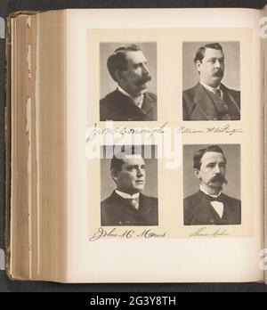 Porträts von vier Mitgliedern des Unterhauses des Staates New York. Oben links John McDonough, oben rechts William H. McIntyre, unten links John McManus, unten rechts Thomas Maher. Stockfoto