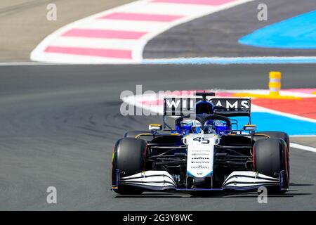 Le Castellet, Frankreich. Juni 2021. Le Castellet, Frankreich am 18. Juni 2021 Roy Nissany Williams während des Formel 1-Trainings 1 Emirates Grand Prix De France 2021 auf dem Circuit Paul Ricard. Quelle: Phil Duncan Every Second Media/Alamy Live News Stockfoto