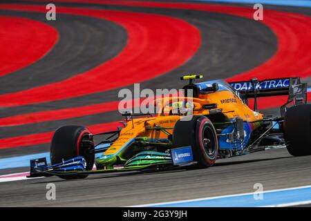 Le Castellet, Frankreich. Juni 2021. Le Castellet, Frankreich. Juni 2021. 04 NORRIS Lando (gbr), McLaren MCL35M, Aktion während des Formel 1 Emirates Grand Prix de, Frankreich., . Kredit: Unabhängige Fotoagentur/Alamy Live Nachrichten Stockfoto