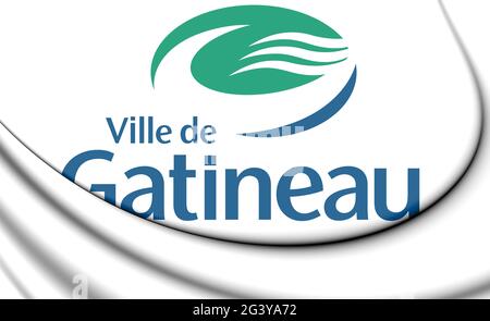 3D Emblem von Gatineau (Quebec), Kanada. 3D Abbildung. Stockfoto