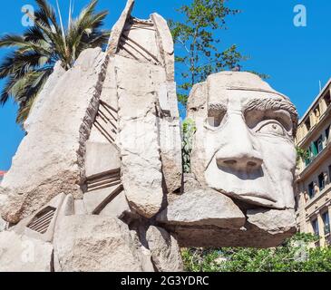 Denkmal für die Ureinwohner, Plaza de Armas, Santiago de Chile, Chile, Südamerika Stockfoto