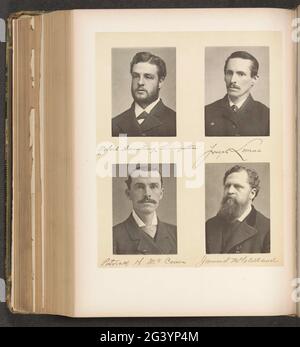 Porträts von vier Mitgliedern des Unterhauses des Staates New York. Oben links Robert Armstrong Livingston, oben rechts Joseph Lomas, unten links Patrick H. McCarren, unten rechts von James D. McLelland. Stockfoto