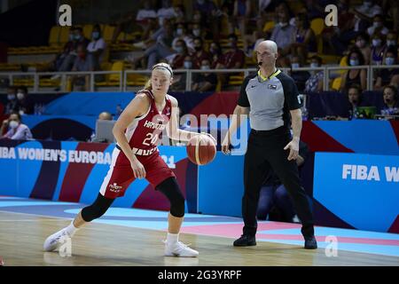 Klaudia PERISA (24) aus Kroatien während des FIBA Women's EuroBasket 2021, Gruppe-D-Basketballspiels zwischen Frankreich und Kroatien am 17. Juni 2021 im Rhenus Sport in Straßburg, Frankreich - Foto Ann-Dee Lamour / CDP MEDIA / DPPI / LiveMedia Stockfoto