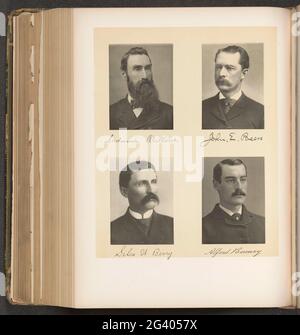 Porträts von vier Mitgliedern des Unterhauses des Staates New York. Unterhalb von Ladurna Ballard, oben rechts John E. Beers, unten links Silas W. Berry, unten rechts Alfred Bonney. Stockfoto