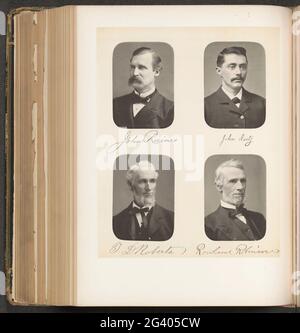 Porträts von vier Mitgliedern des Unterhauses des Staates New York. Oben links John Raines, oben rechts John Reitz, unten links T. Roberts, unten rechts Rowland Robinson. Stockfoto