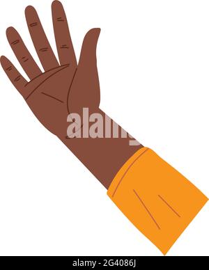 Öffnen und heben Sie die Hand Stock Vektor