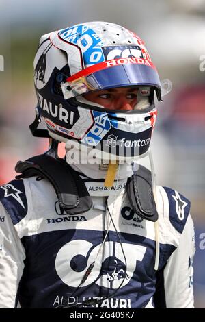 Le Castellet, Frankreich. Juni 2021. Pierre Gasly (FRA) AlphaTauri. Großer Preis von Frankreich, Freitag, 18. Juni 2021. Paul Ricard, Frankreich. Quelle: James Moy/Alamy Live News Stockfoto