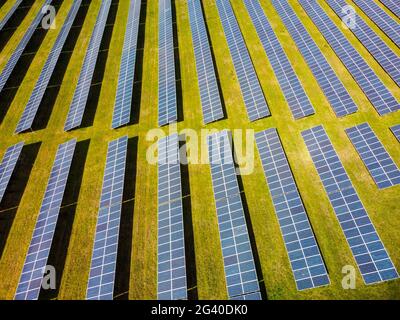 Solarkraftpark in Hamsphire, England Stockfoto