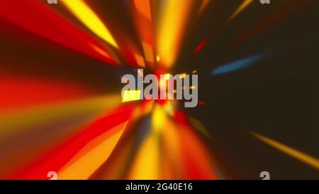 Fluss der fliegenden farbigen Quadrate, computergeneriert. 3d-Rendering abstrakter Hintergrund Stockfoto