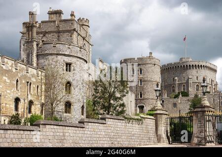 Malerische Aussicht auf Windsor Castle Stockfoto