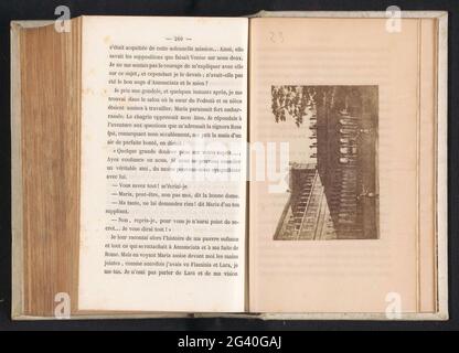 Fotoproduktion eines Drucks, der ein Äußeres eines (vermutlich) Palastes in Italien darstellt. . Stockfoto