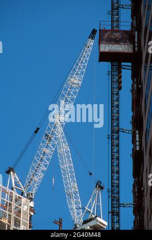 Industriekrane Stockfoto