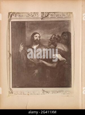 Fotoproduktion eines Gemäldes von Anthony van Dyck, der Christus und das Cijntning darstellt; Genova Gallerie Brignole Sale. Cristo della Moneta (von Dyck). Teil des Reisealbums mit Bildern von Sehenswürdigkeiten in Italien und Südfrankreich. Stockfoto