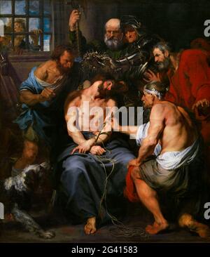 Die Dornenkrönung von Sir Anthony van Dyck (1599-1641), Öl auf Leinwand, 1618-20 Stockfoto