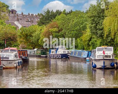 Leeds und Liverpool Canal, Skipton, Großbritannien Stockfoto