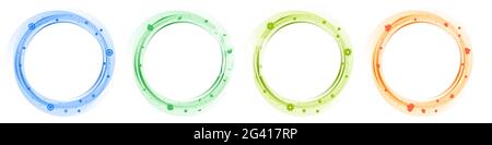 Vier Jahreszeiten Elemente Frühling, Sommer, Herbst, Winter isoliert auf Weiß. Sonderangebot, Verkauf Banner Design-Vorlage Stock Vektor