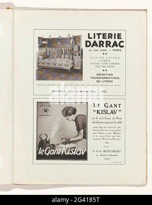 Kunst - Geschmack - Schönheit, Flugblätter weiblicher Eleganz, Mai 1929, Nr. 105, Grad 9, S. 32. Pagina UIT Het Modetijdschrift Art-Taste-Beauty (1920-1933). Stockfoto