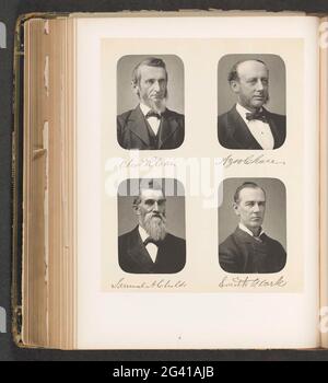 Porträts von vier Mitgliedern des Unterhauses des Staates New York. Oben links Charles R. Case, oben rechts Azor Chase, unten links Samuel A. Childs, unten rechts Smith Clark. Stockfoto